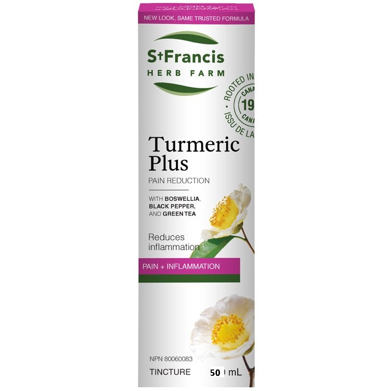 St. Francis Turmeric Plus Tincture 50mL, Pain Reduction - Nutrition Plus