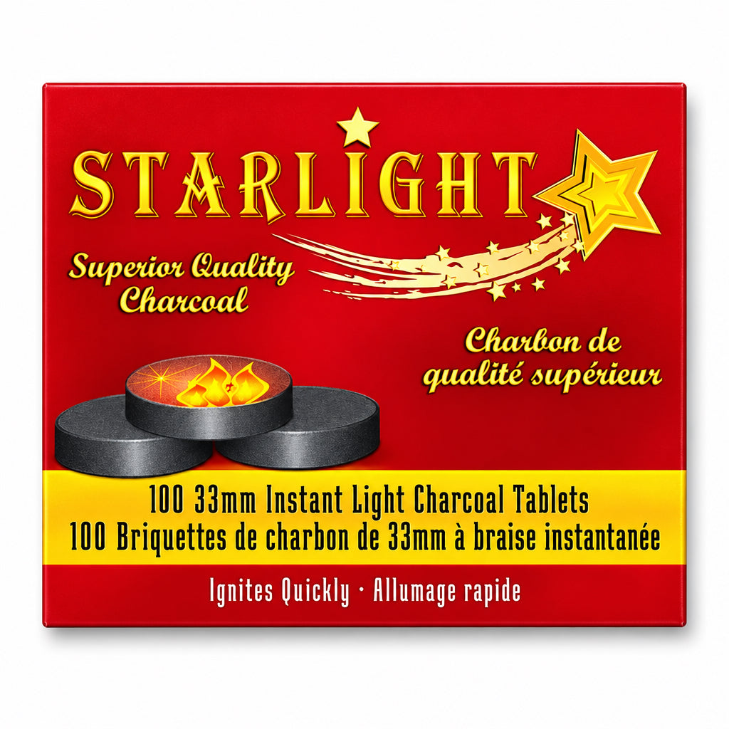 Starlight Instant Light Charcoal Tablets, 100 Tablets - Nutrition Plus