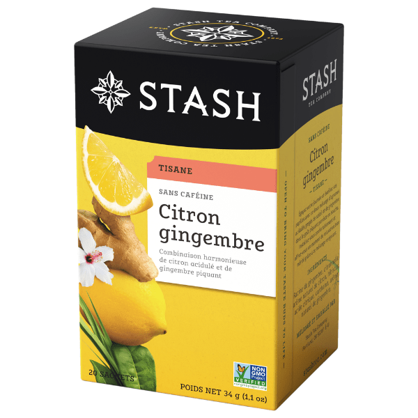 Stash Tea Lemon Ginger Tea, 20 Bags - Nutrition Plus