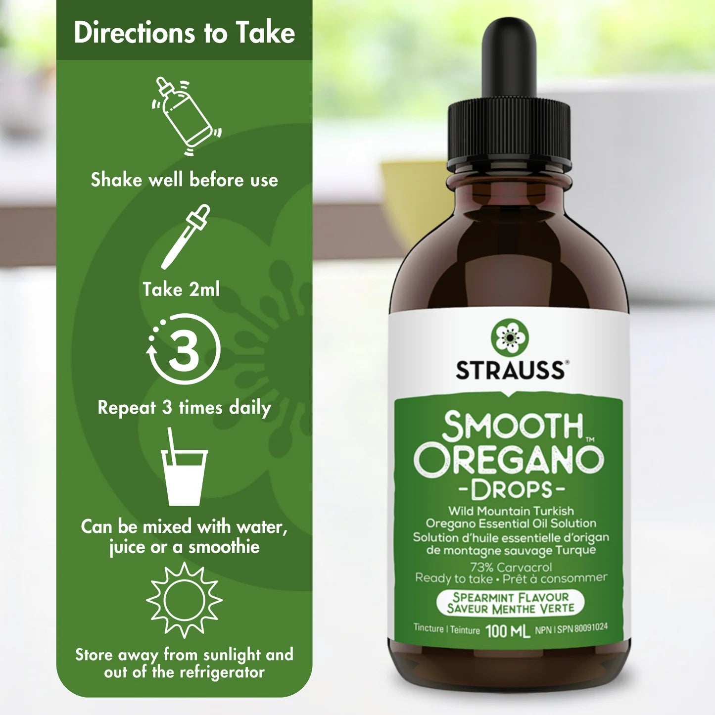 Strauss Smooth Oregano™ Drops 100mL - Nutrition Plus