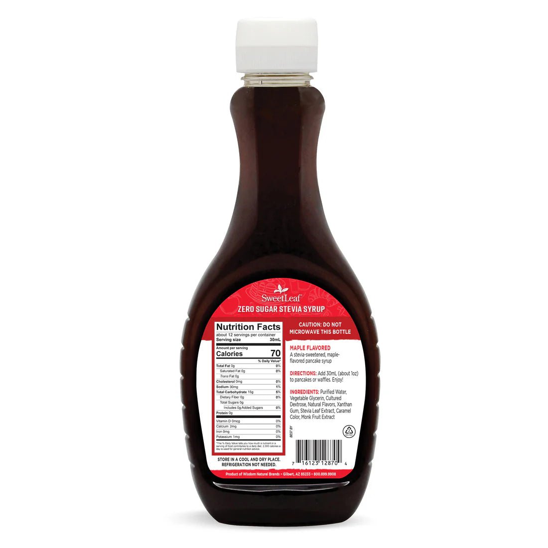 Sugar - Free Stevia Syrup, Maple, 12 servings - Nutrition Plus