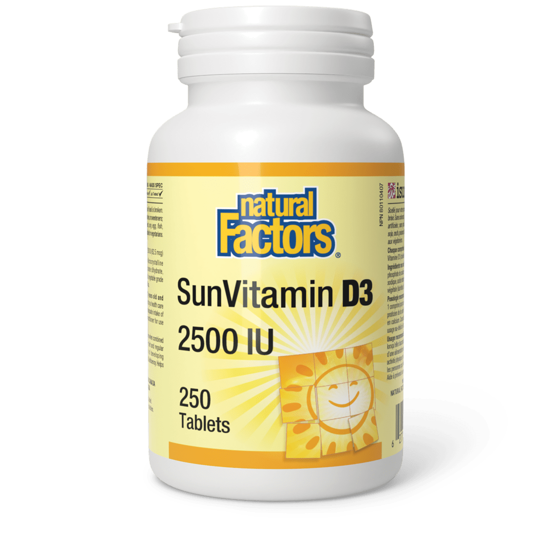 Natural Factors Vitamin D3 2,500 IU 250 Tablets