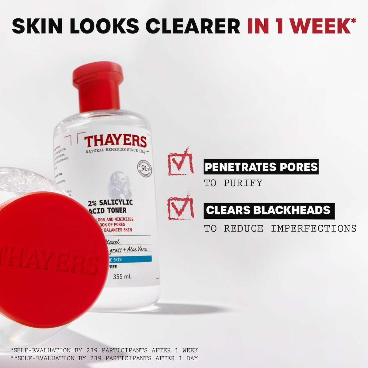 Thayers Witch Hazel +Aloe Vera with 2% Salicylic Acid Toner 355mL - Nutrition Plus