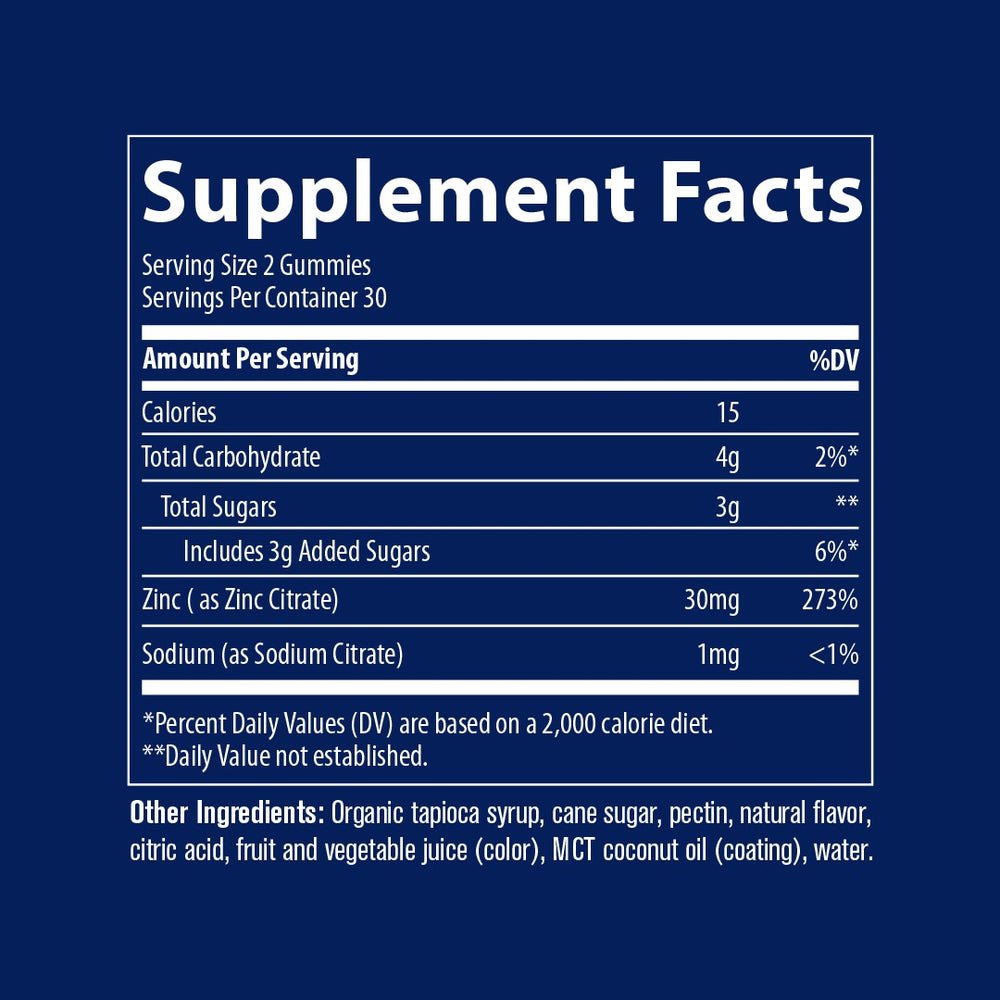 Trace Minerals Zinc 60 Gummies - Nutrition Plus