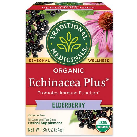 Traditional Medicinals - Organic Echinacea Plus® Elderberry Tea, 16s - Nutrition Plus