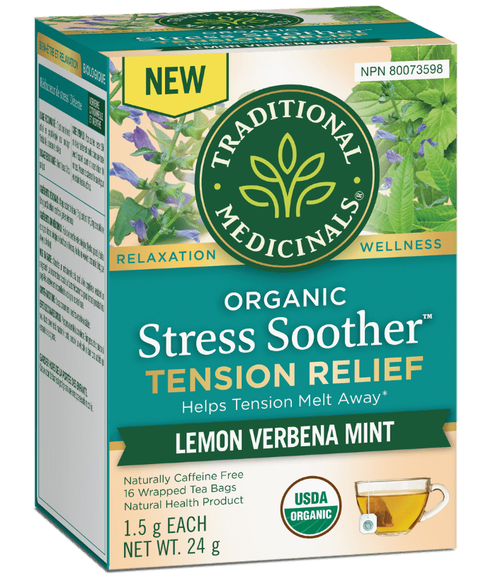 Traditional Medicinals - Organic Stress Soother & Tention Relief Tea, 16 Bags - Nutrition Plus