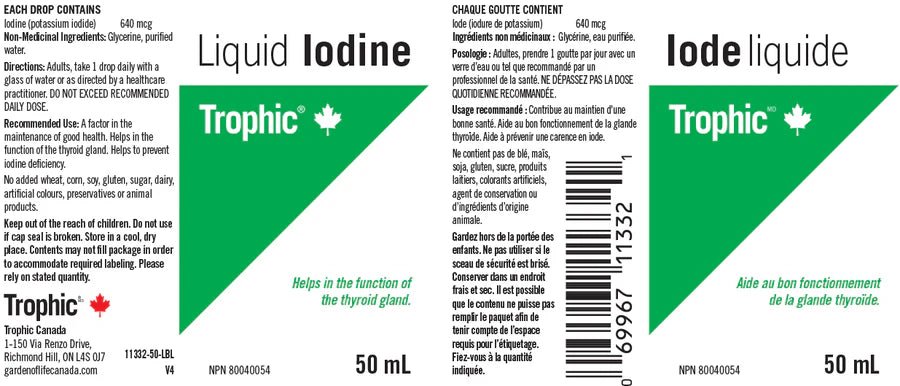 Trophic Iodine 50mL Liquid - Nutrition Plus