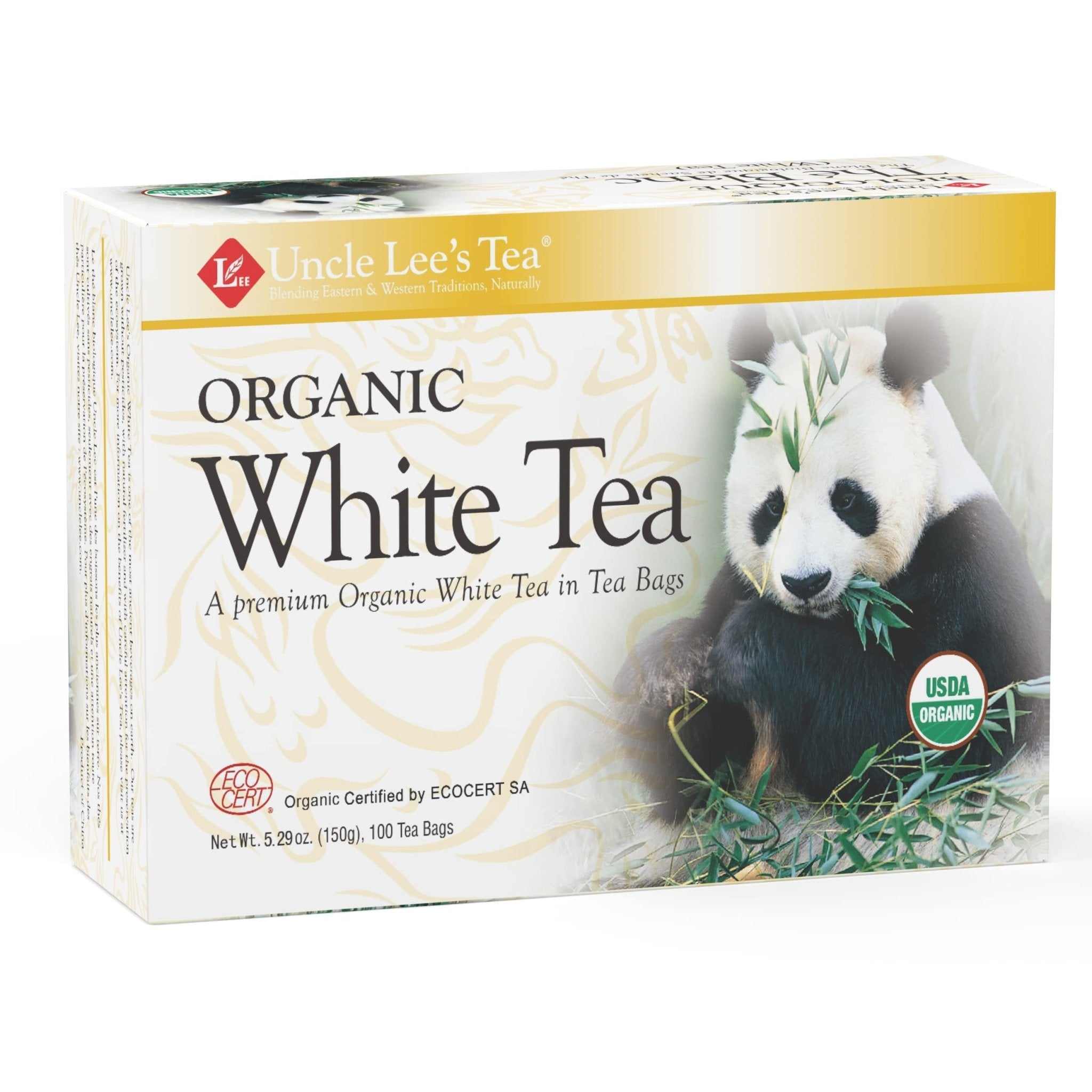 Uncle Lee's Tea Organic White Tea 100 Tea Bags - Nutrition Plus