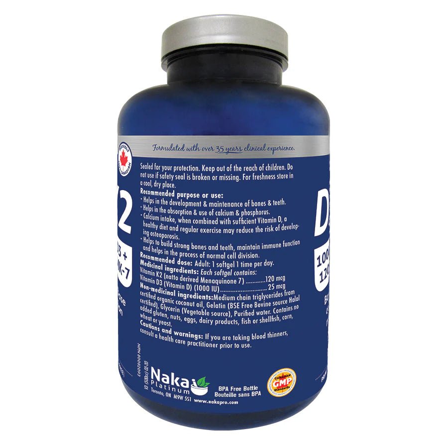 Vitamin D3 + K2 150 Softgels - Nutrition Plus