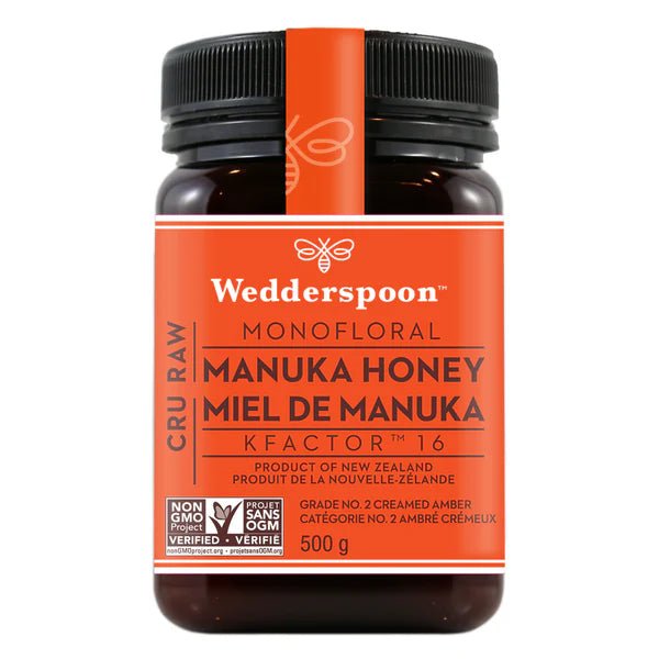 Wedderspoon Raw Monofloral Manuka Honey KFactor 16 - Nutrition Plus