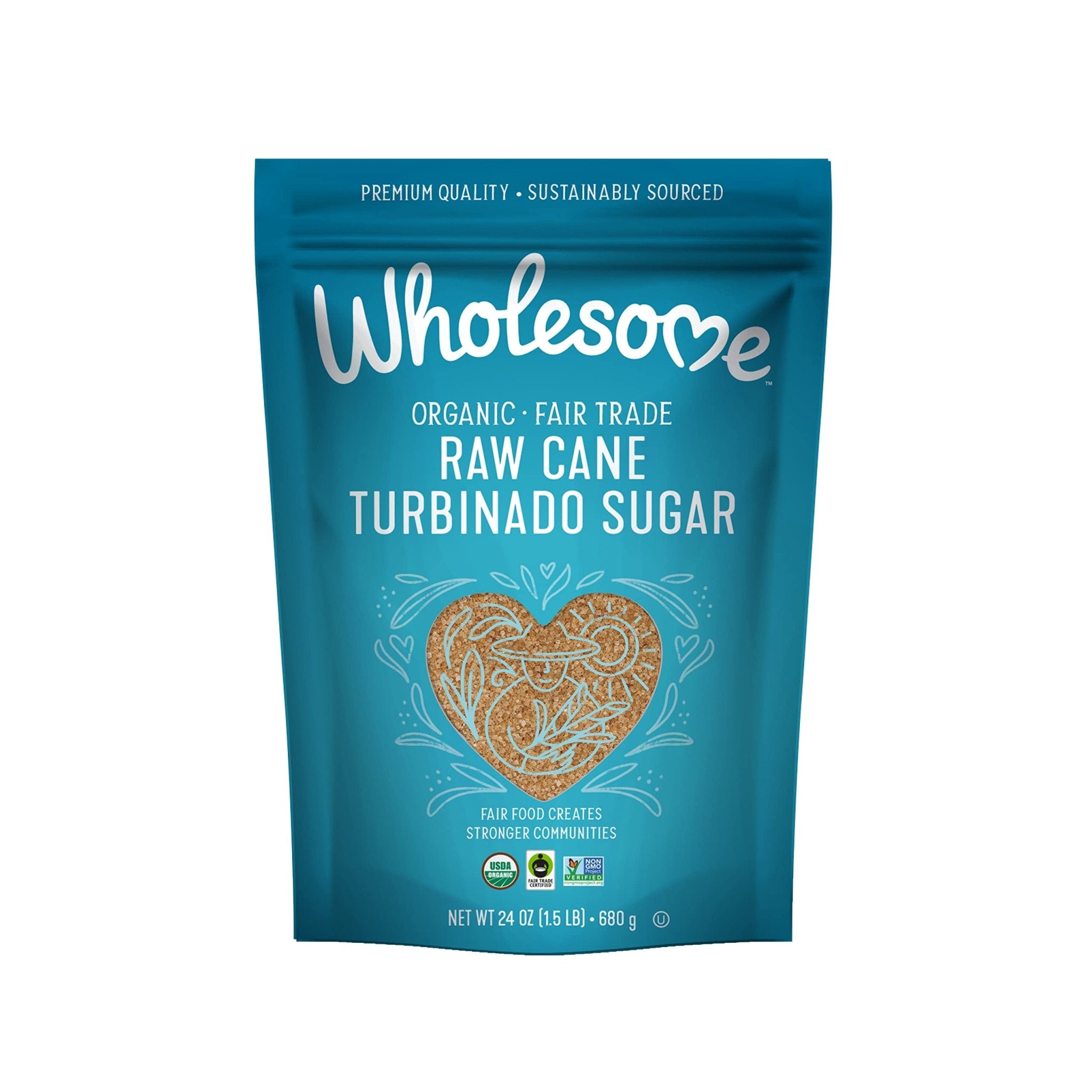 Wholesome, Organic Turbinado, Raw Cane Sugar, 680 Grams - Nutrition Plus