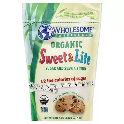 Wholesome Sweeteners Sweet & Lite Organic Sugar and Stevia Blend 567g - Nutrition Plus