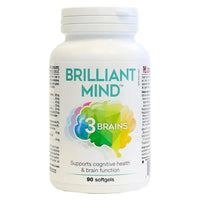 Thumbnail for 3 Brains Brilliant Mind 90 Softgels - Nutrition Plus