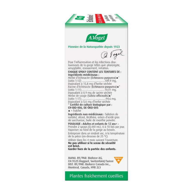 A. Vogel Echinaforce Sore Throat Spray Fast Acting Relief 30mL - Nutrition Plus