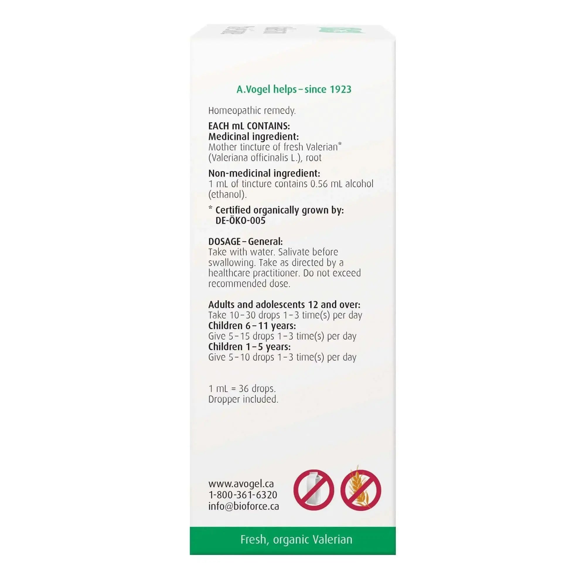 A. Vogel Fresh Organic Valerian Root Extract 50 mL - Nutrition Plus