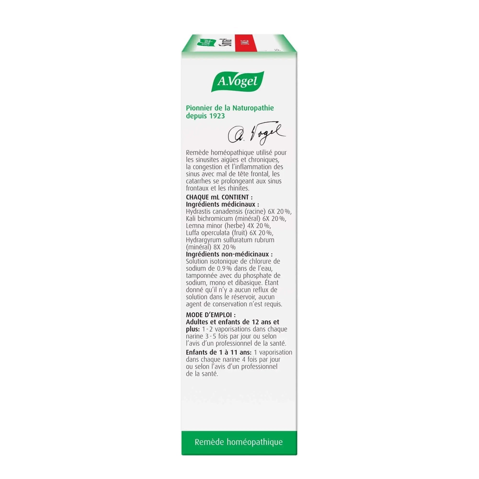 A Vogel Sinna Nasal Spray For Sinus Congestion and Blocked Nose 20mL - Nutrition Plus