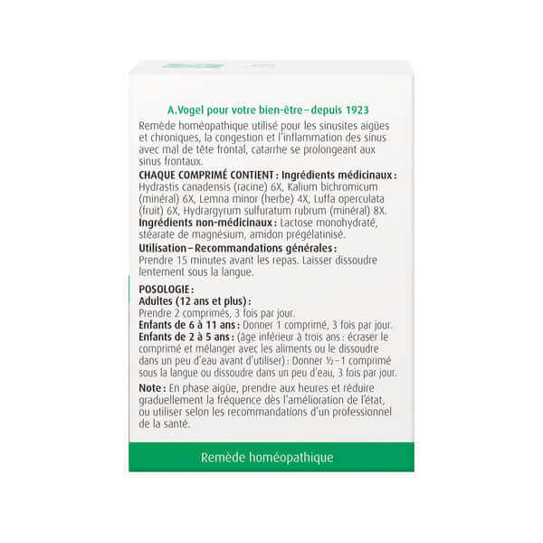 A. Vogel Sinna Tablets for Sinus congestion 120 Tablets - Nutrition Plus