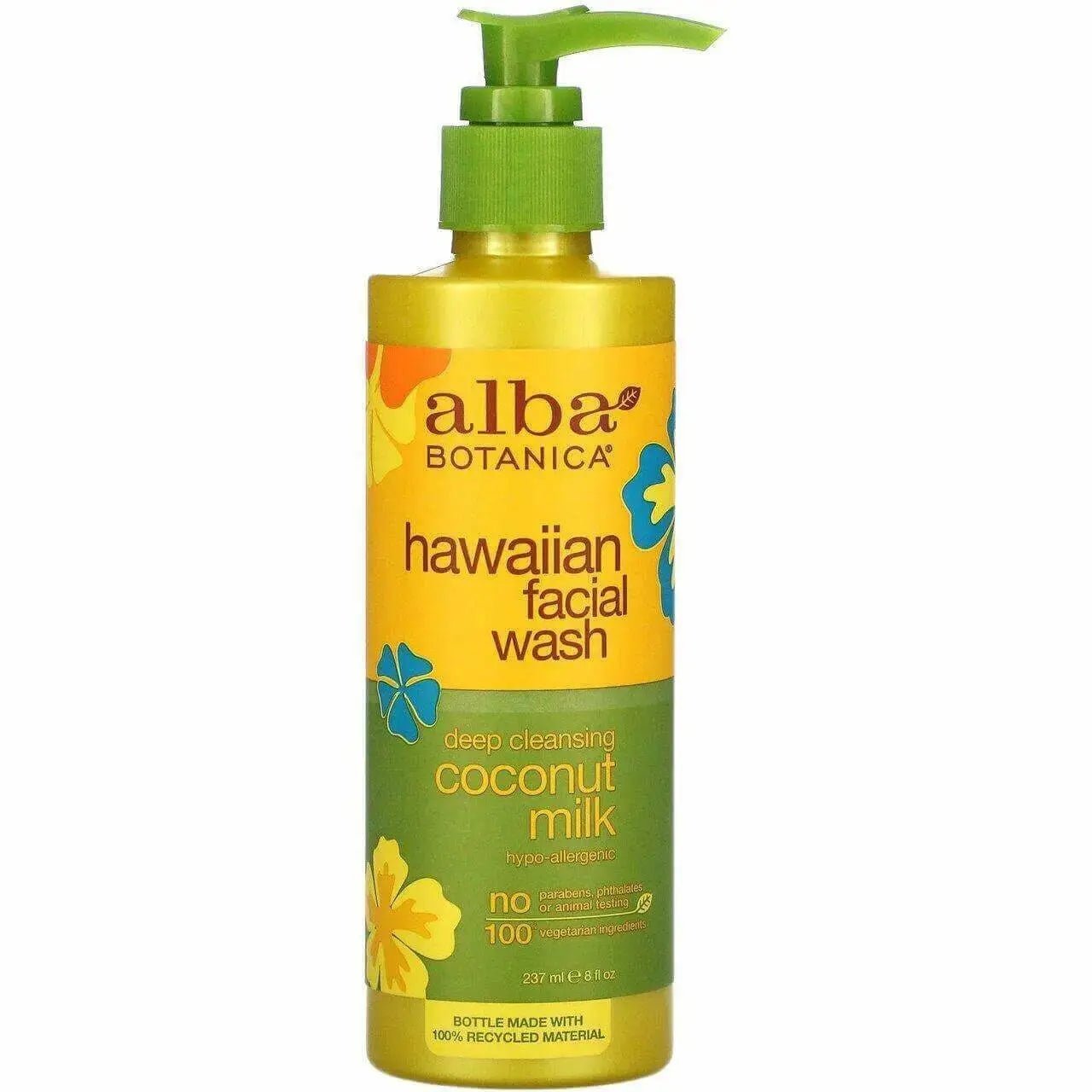 Alba Botanica Hawaiian Facial Wash Deep Cleansing Coconut Milk 8 fl oz (237 ml) - Nutrition Plus