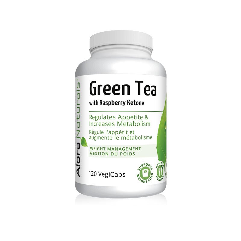 Alora Naturals Green Tea w/ Raspberry Ketone 120 Veg Capsules - Nutrition Plus