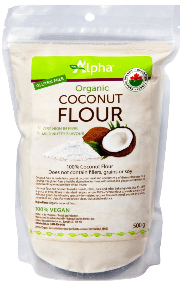 Alpha Health Organic Coconut Flour 500 Grams - Nutrition Plus