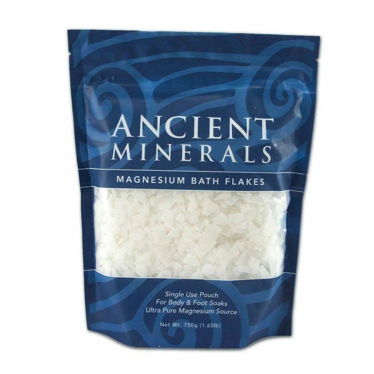 Ancient Minerals MAGNESIUM BATH FLAKES 750 Grams - Nutrition Plus