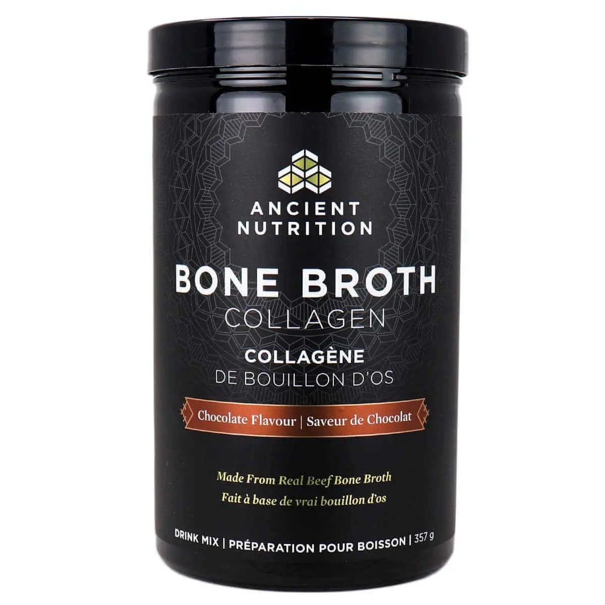 Ancient Nutrition Bone Broth Collagen 357g Powder - Chocolate Flavour - Nutrition Plus
