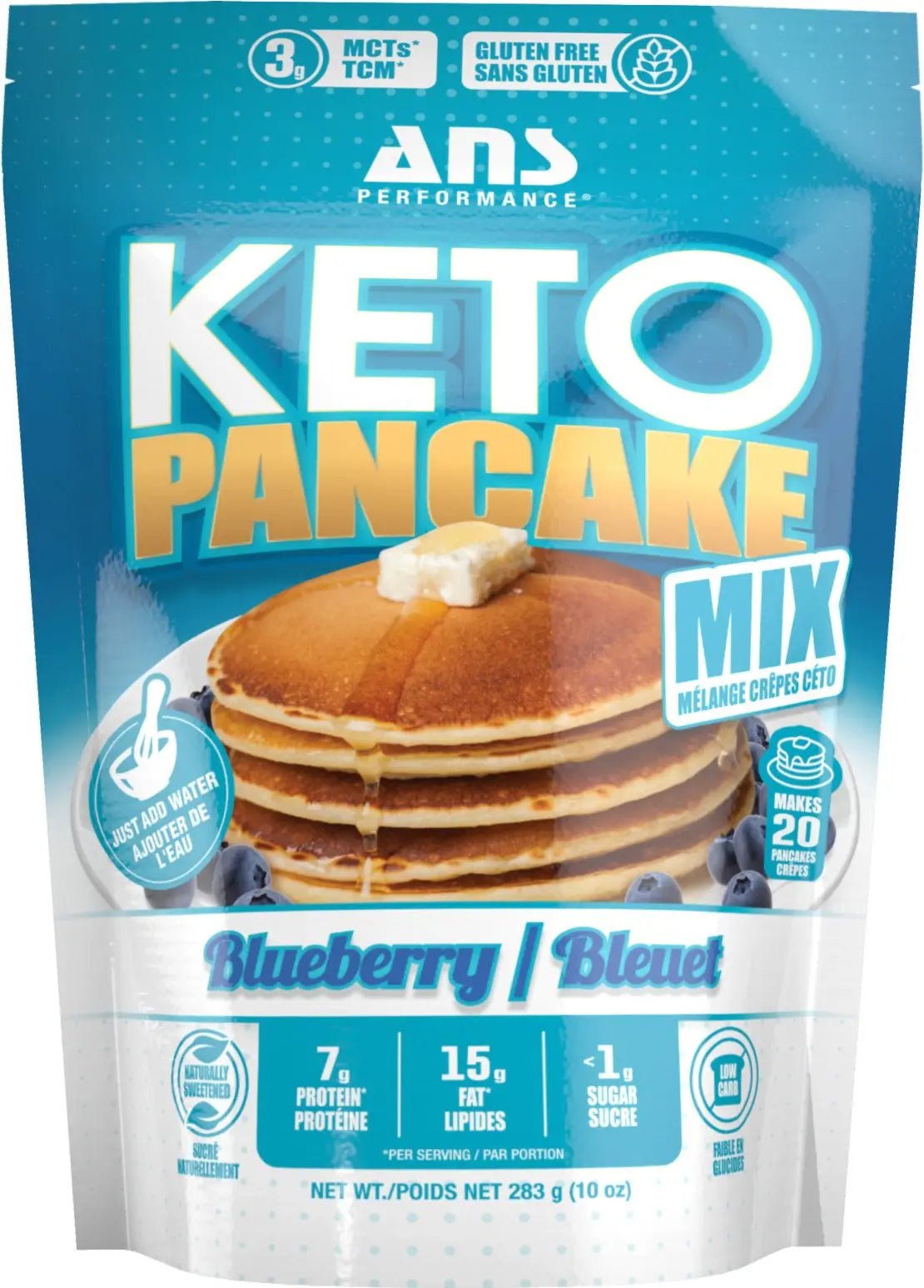 ANS Performance Keto Pancake Mix Bluberry flavour - Nutrition Plus
