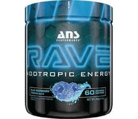 Thumbnail for ANS Rave 252 Grams, Blue Raspberry, Nootrobic Energy - Nutrition Plus