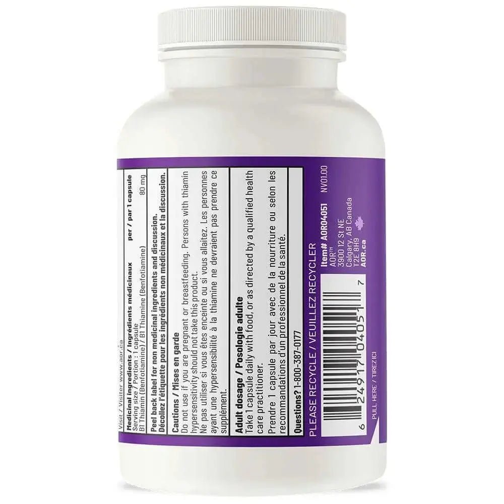 AOR Benfotiamine 120 Vegi Capsules - Nutrition Plus