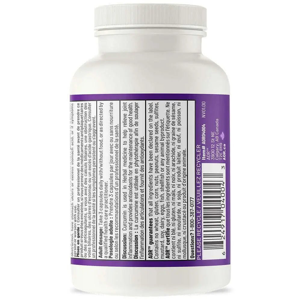 AOR Curcumin-95 90 Vegi Capsules - Nutrition Plus