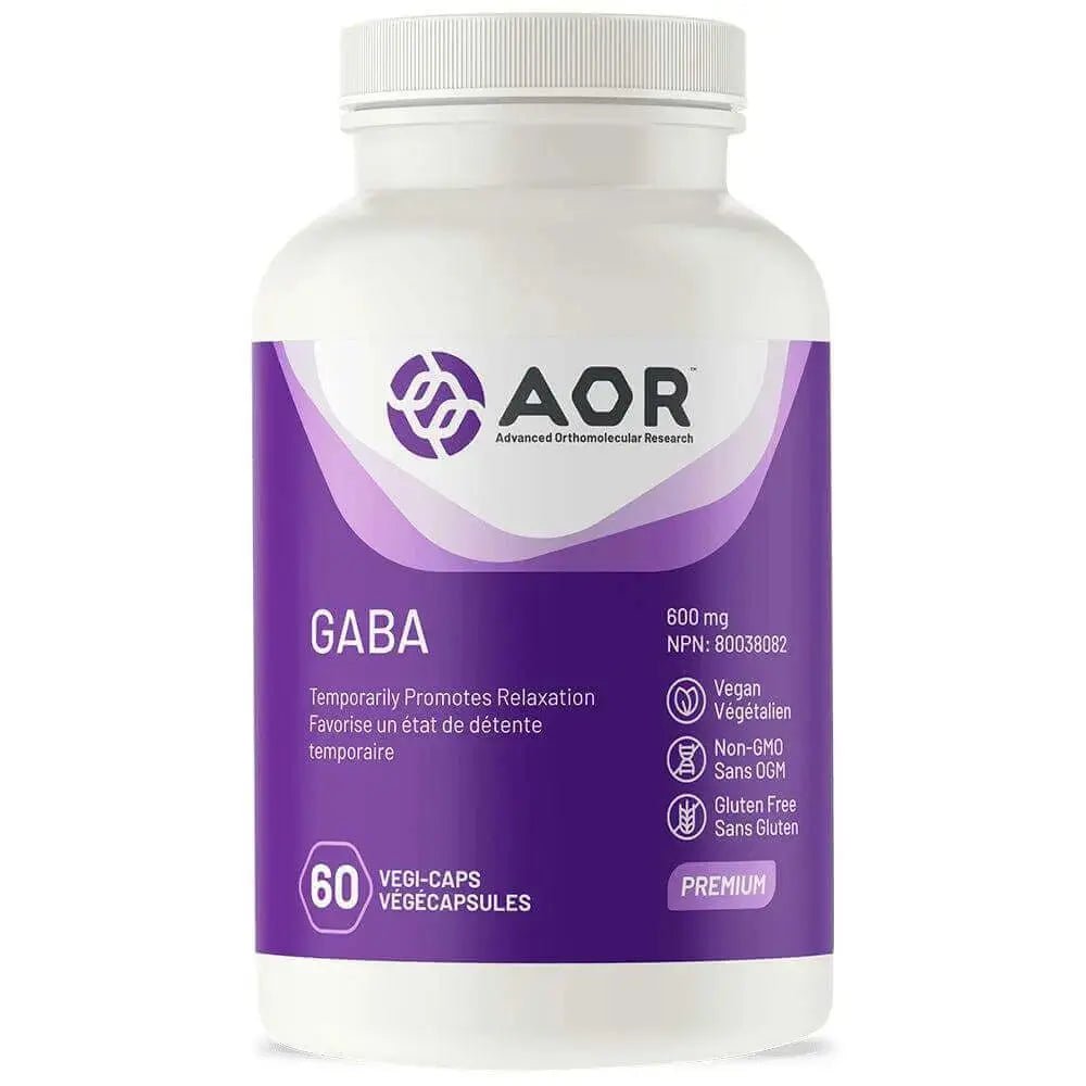 AOR GABA 600 mg 60 Vegi Capsules - Nutrition Plus