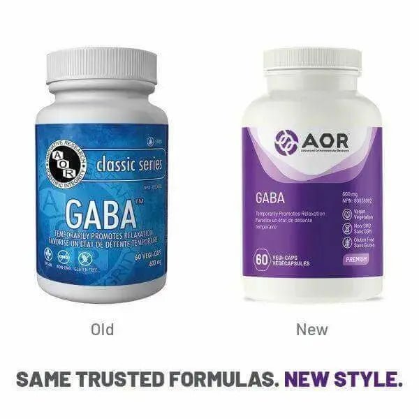 AOR GABA 600 mg 60 Vegi Capsules - Nutrition Plus