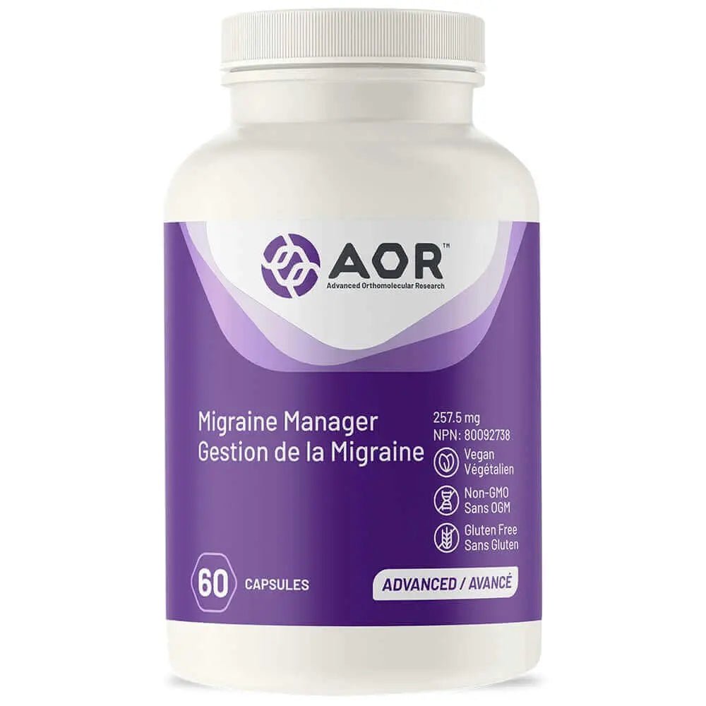 AOR Migraine Manager 60 Veg Capsules - Nutrition Plus