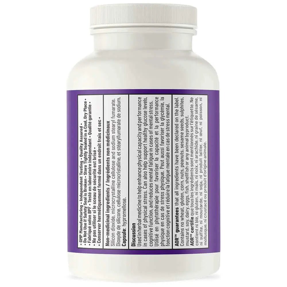 AOR Rhodiola Rosea with Ginseng 60 Veg Capsules - Nutrition Plus