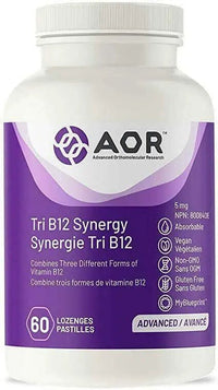 Thumbnail for AOR Tri B12 Synergy 60 Lozenges - Nutrition Plus