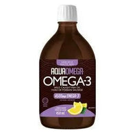 Thumbnail for Aqua Omega High DHA Omega3 - Lemon Flavor 450 ML - Nutrition Plus