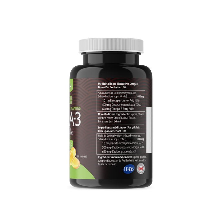 AquaOmega Plant-Based Ultimate Strength DHA Omega-3 2480mg 120 Softgels - Nutrition Plus