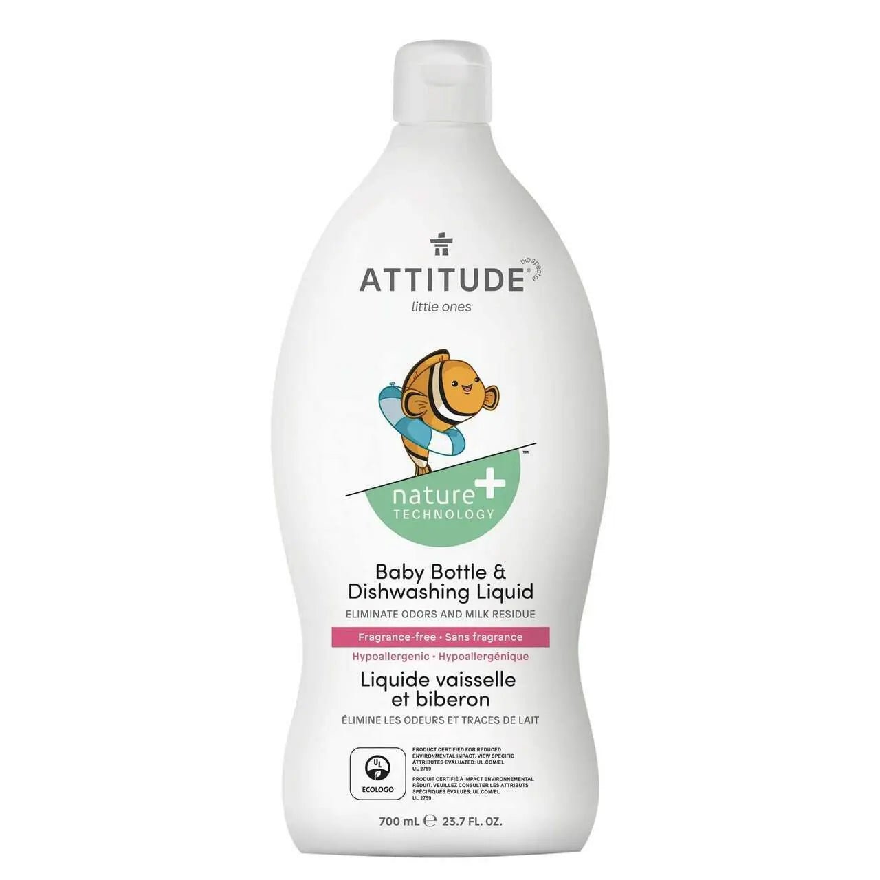 Attitude Dishwashing Liquid BABY FF 700 mL - Nutrition Plus