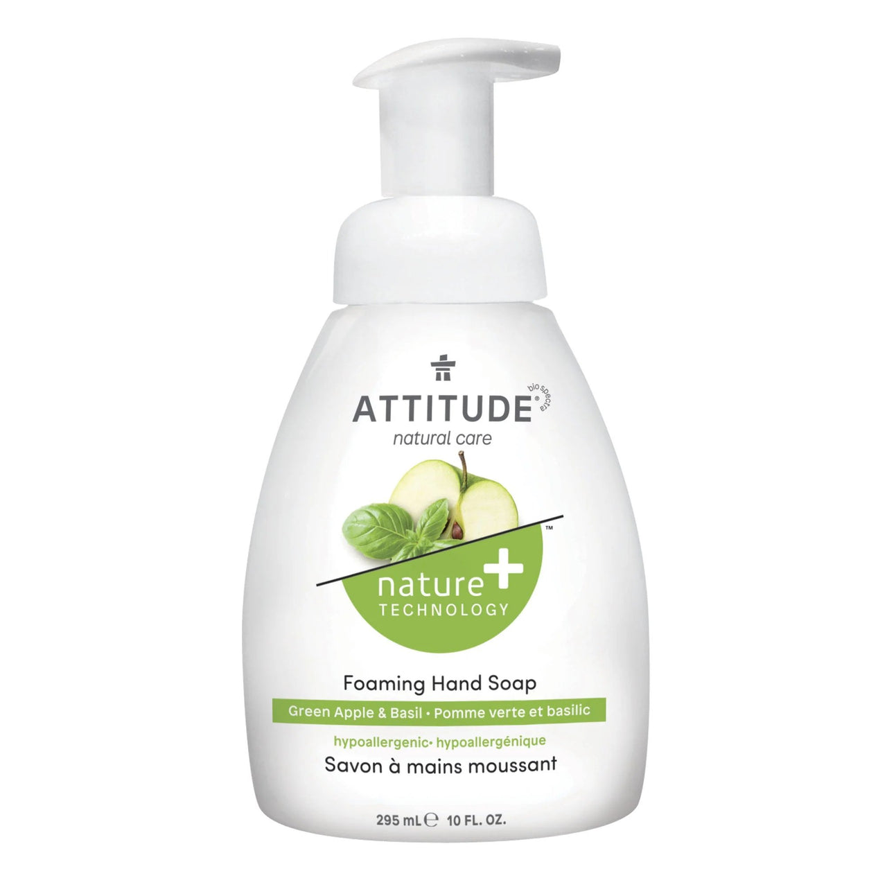 Attitude Foaming Hand Soap Green Apple and Basil, 295mL - Nutrition Plus