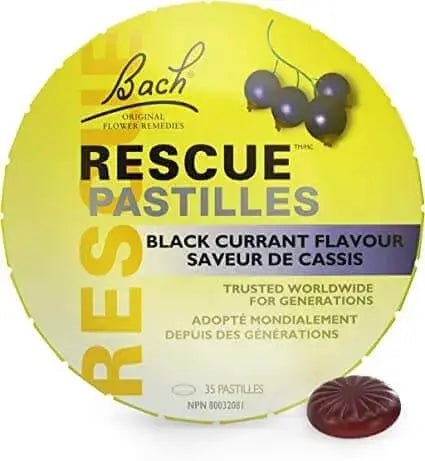 Bach Rescue Pastilles Black Currant Flavour 35 Pastilles - Nutrition Plus