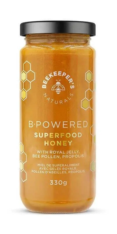 Beekeeper's Naturals B. Powered Superfood Honey 330 Grams - Nutrition Plus
