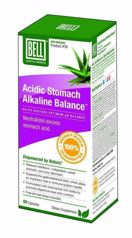 Bell Acidic Stomach Alkaline Balance 60 Capsules - Nutrition Plus