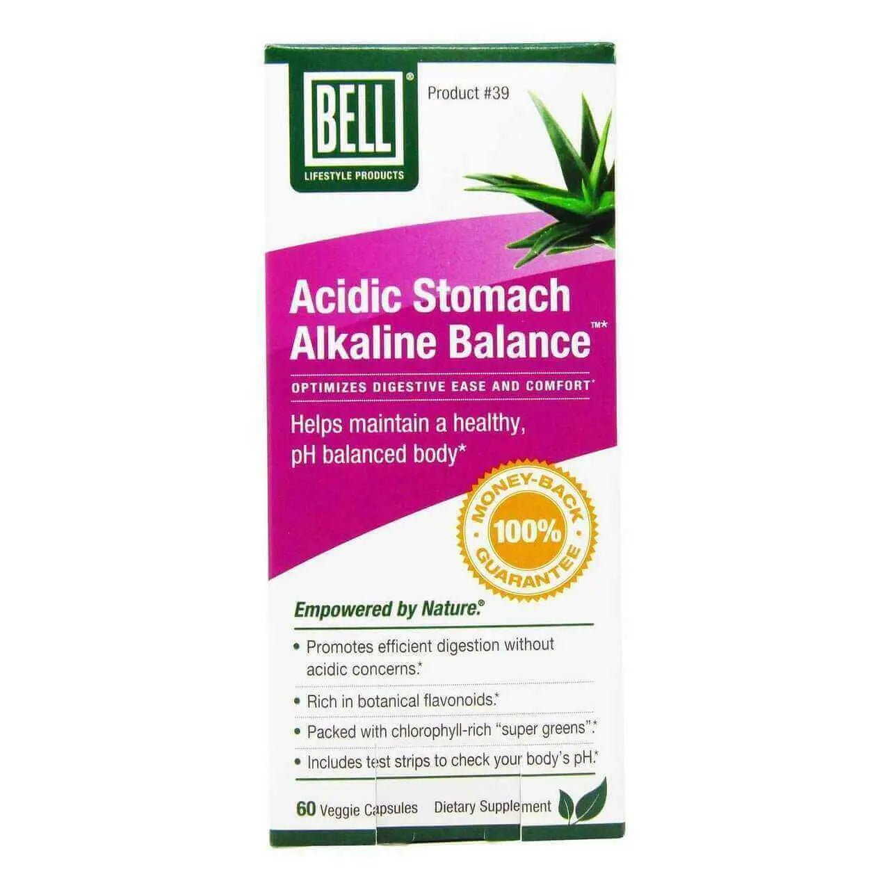 Bell Acidic Stomach Alkaline Balance 60 Capsules - Nutrition Plus