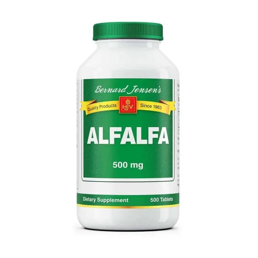 Bernard Jensen Alfalfa 500mg 500 Tablets - Nutrition Plus