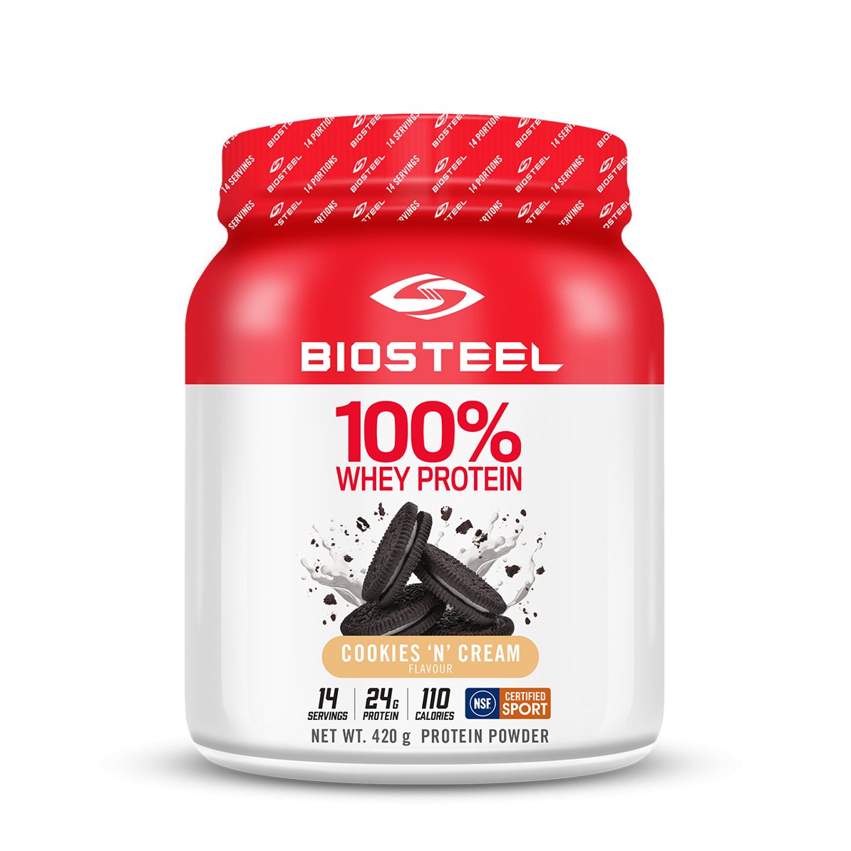 Biosteel 100% Whey Protein Cookies 'N' Cream 14 Servings - Nutrition Plus