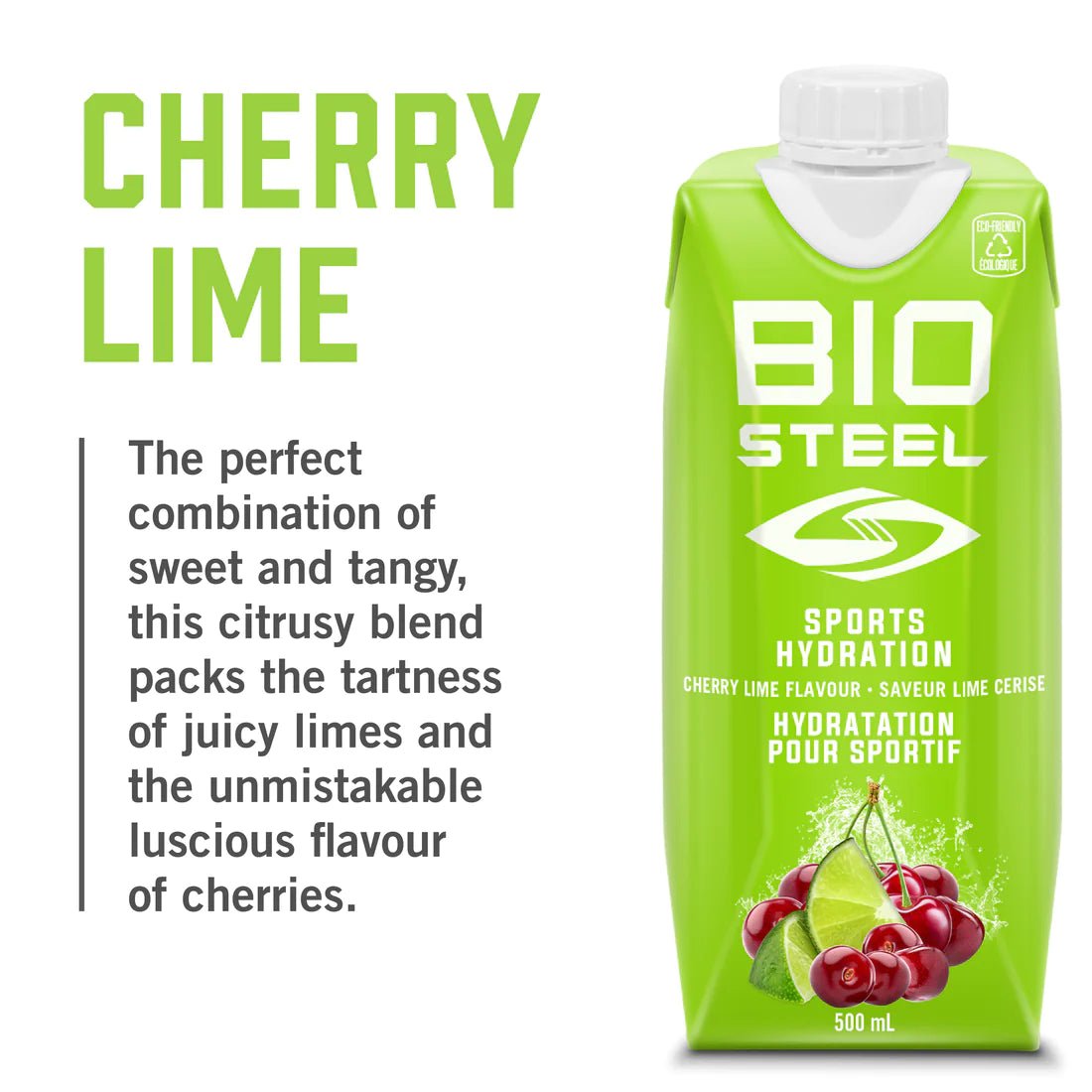 Biosteel Cherry Lime Sports Drink, 500mL - Nutrition Plus