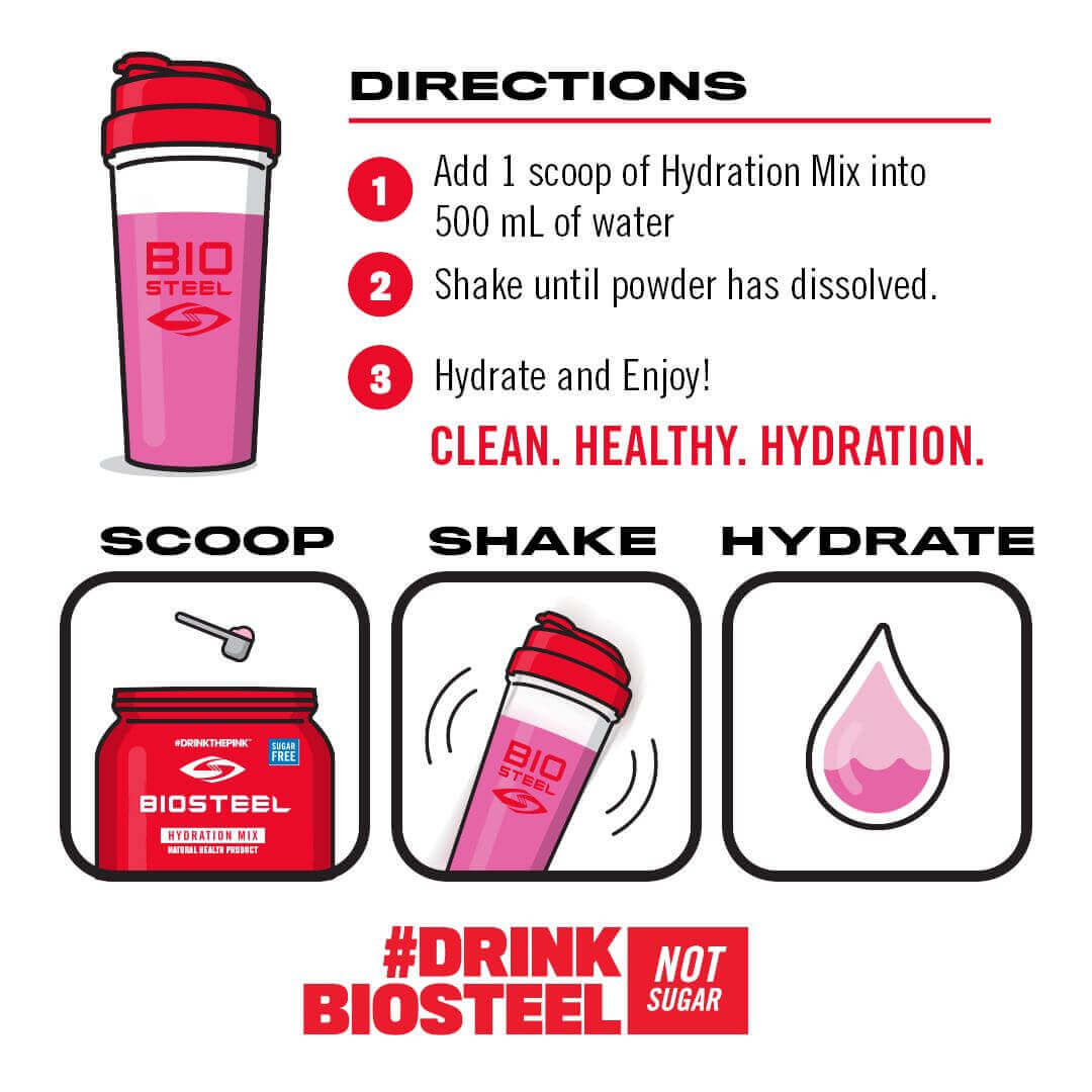 Biosteel Hydration Mix 140 Grams, Grape flavour, 20 Servings - Nutrition Plus