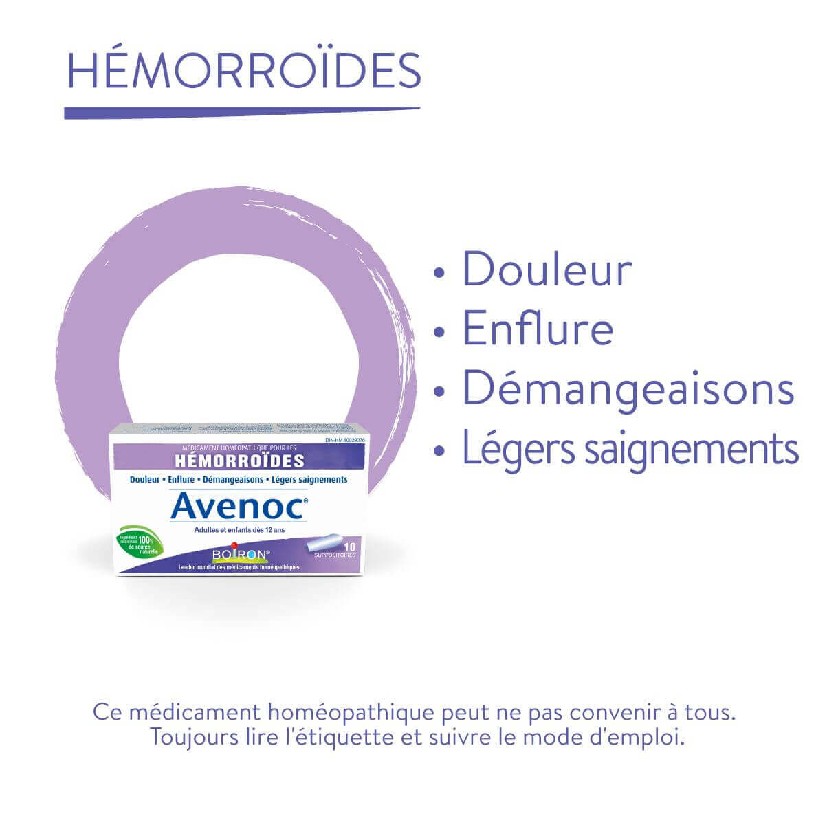 Boiron Avenoc 10 Suppositories, Hemorrhoid Relief - Nutrition Plus