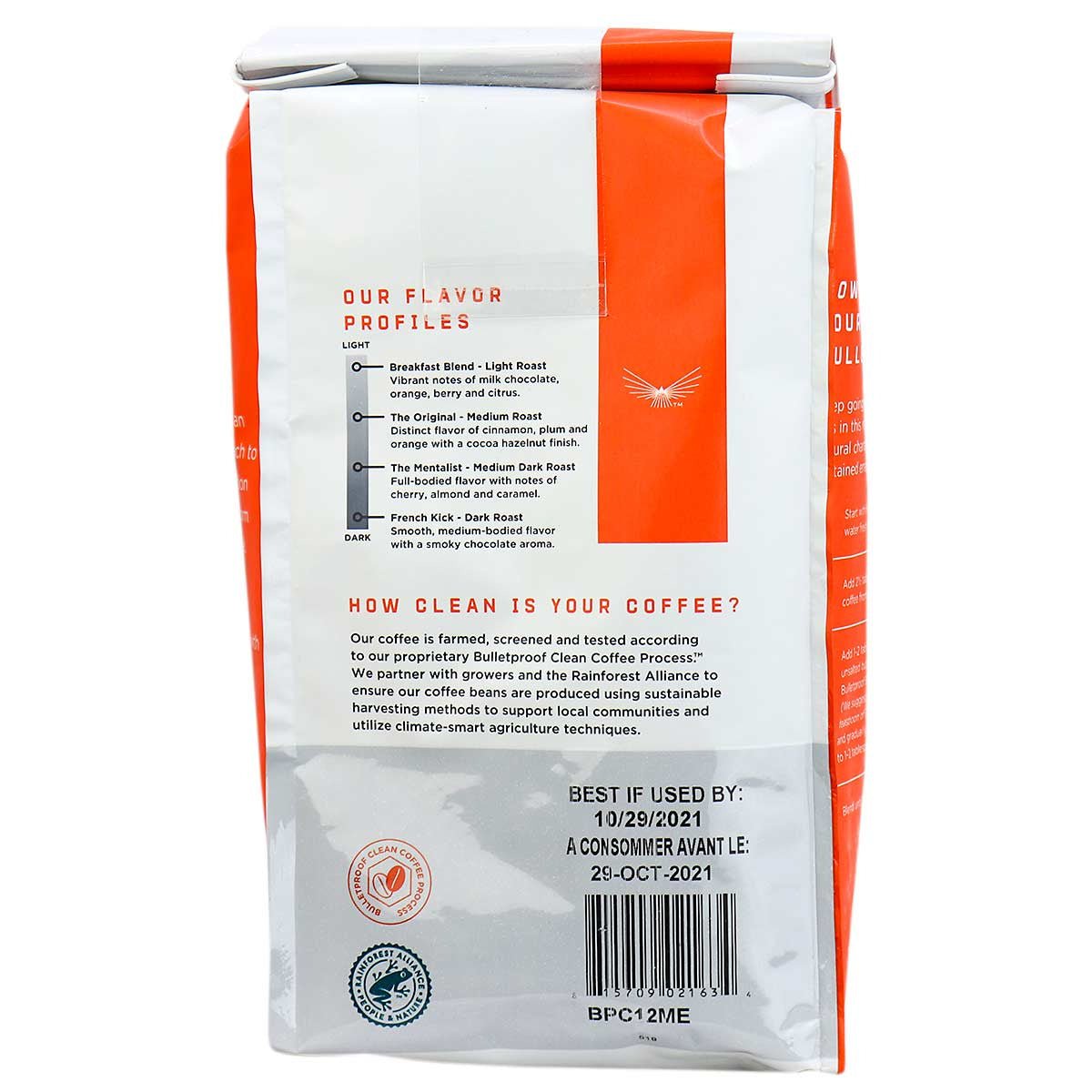 Bulletproof The Mentalist Medium Dark Roast Whole Bean Coffee, 340 Grams - Nutrition Plus