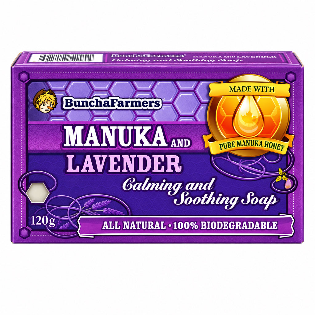 Buncha Farmers All Natural Manuka and Lavender Soap Bar 120g - Nutrition Plus